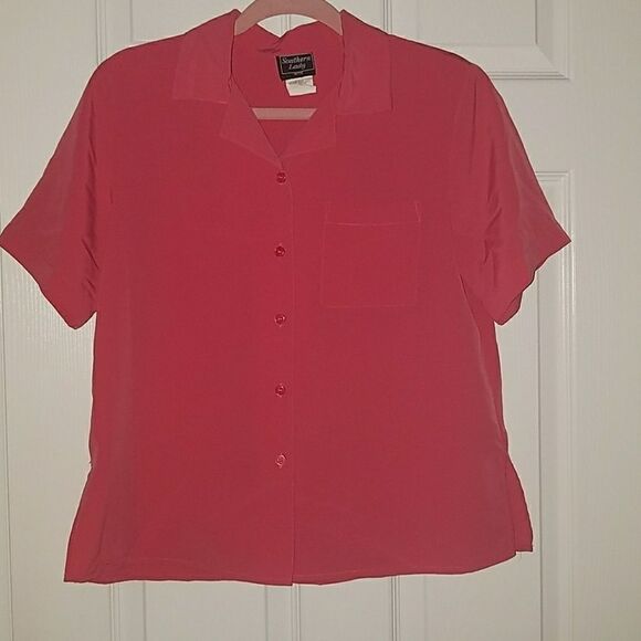 Souther Lady  button down blouse Sz 8P EUC - Picture 1 of 3